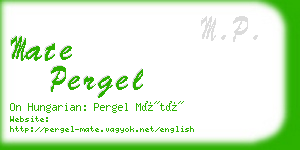 mate pergel business card